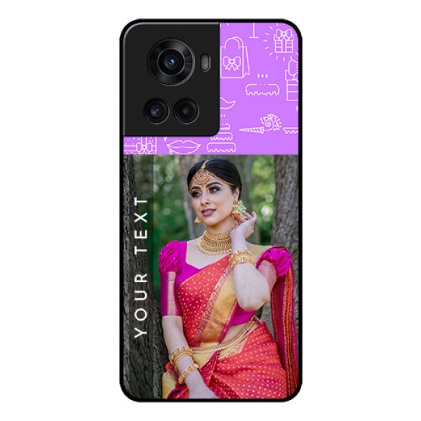 OnePlus 10R 5G Custom Glass Mobile Case - Birthday Icons Design