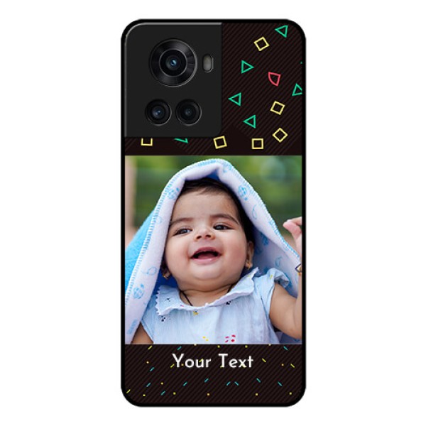 OnePlus 10R 5G Custom Glass Phone Case - with confetti birthday design OnePlus 10R 5G Custom Glass Phone Case - with confetti birthday design
