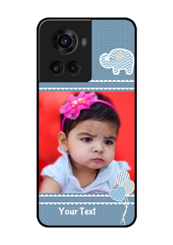 OnePlus 10R 5G Photo Printing on Glass Case - with Kids Pattern Design