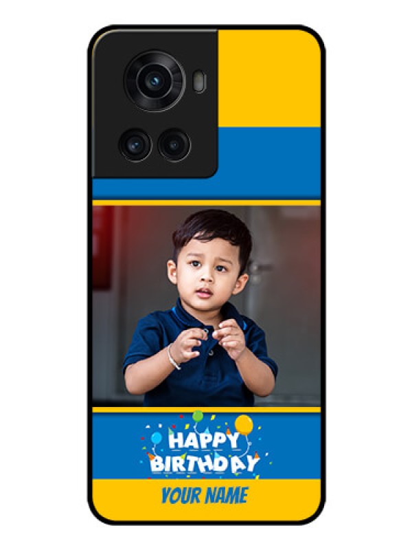 Custom OnePlus 10R 5G Custom Glass Mobile Case - Birthday Wishes Design