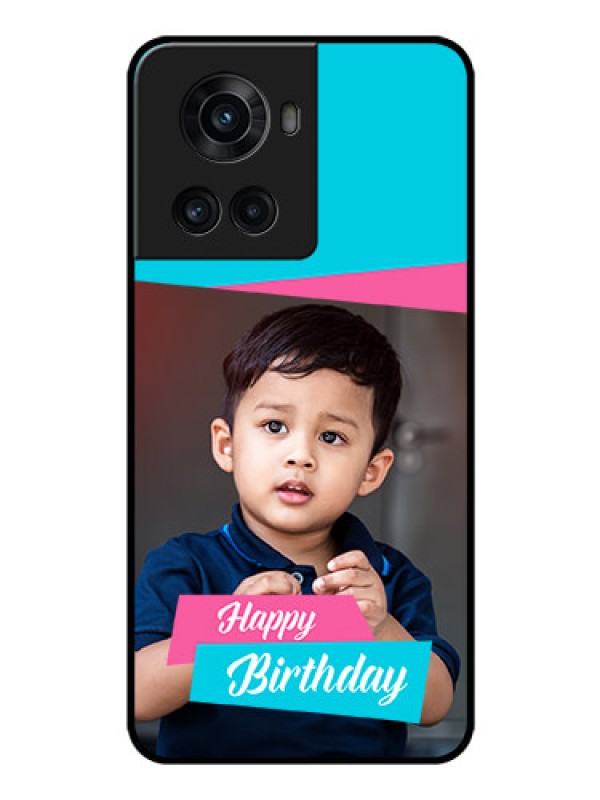 Custom OnePlus 10R 5G Personalized Glass Phone Case - Image Holder with 2 Color Design