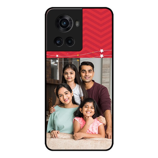 OnePlus 10R 5G Personalized Glass Phone Case - Happy Family Design