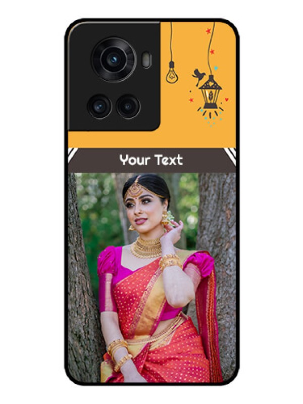 Custom OnePlus 10R 5G Custom Glass Mobile Case - with Family Picture and Icons