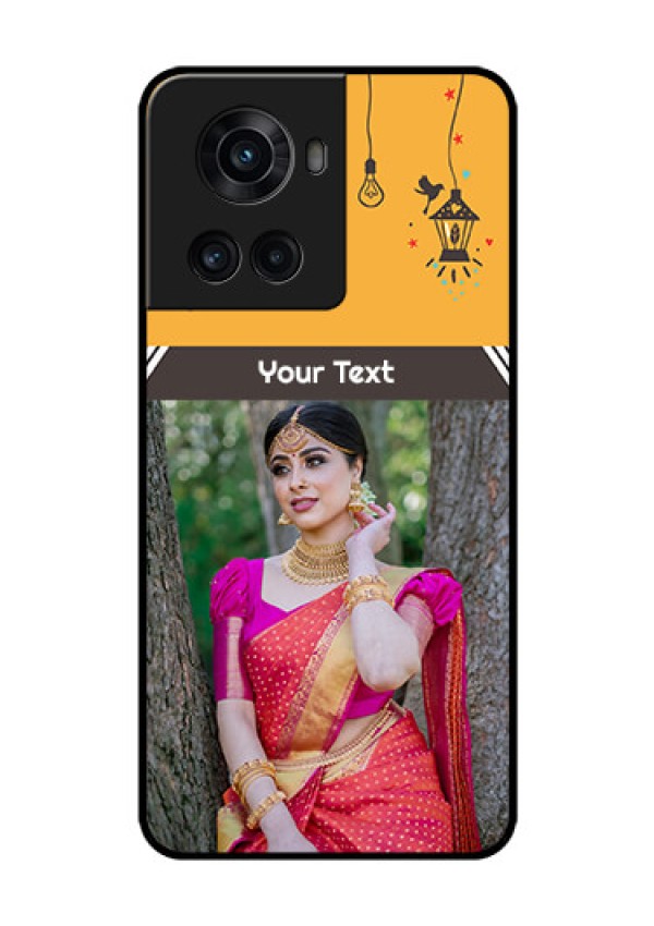 OnePlus 10R 5G Custom Glass Mobile Case - with Family Picture and Icons