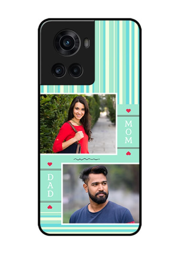 OnePlus 10R 5G Custom Glass Phone Case - Mom & Dad Pic Design