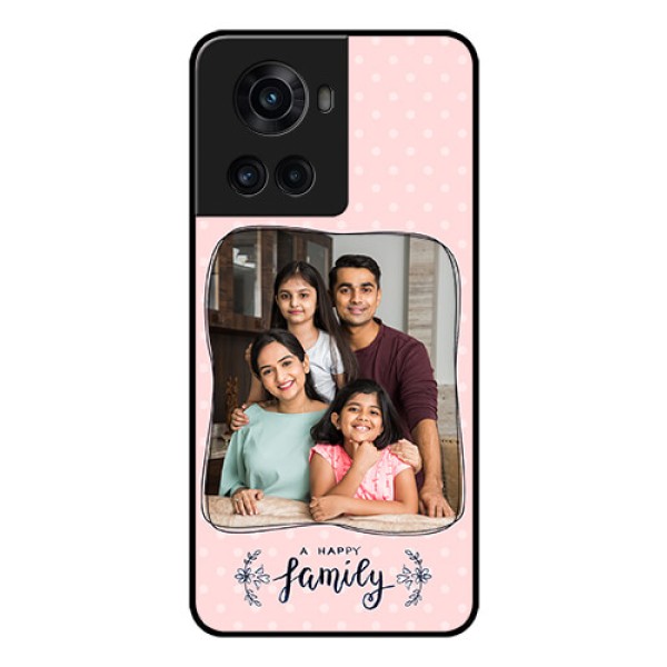 OnePlus 10R 5G Custom Glass Phone Case - Family with Dots Design OnePlus 10R 5G Custom Glass Phone Case - Family with Dots Design