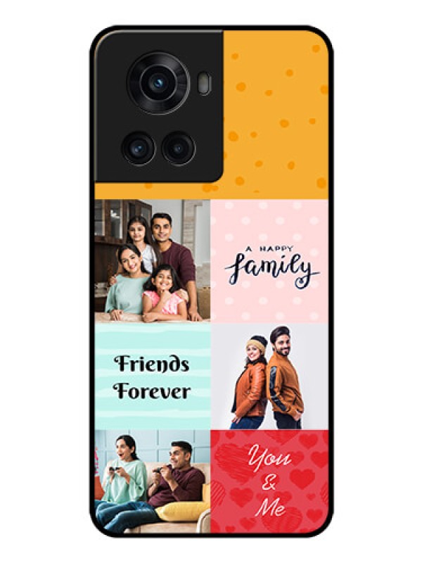 Custom OnePlus 10R 5G Personalized Glass Phone Case - Images with Quotes Design