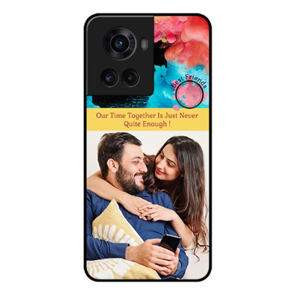 OnePlus 10R 5G Custom Glass Mobile Case - Quote with Acrylic Painting Design