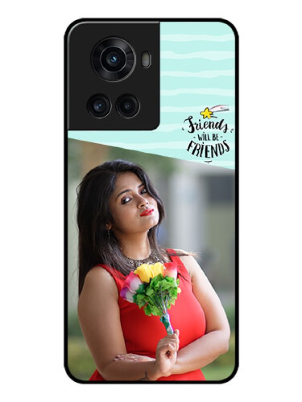 Custom OnePlus 10R 5G Custom Glass Phone Case - Friends Picture Icon Design