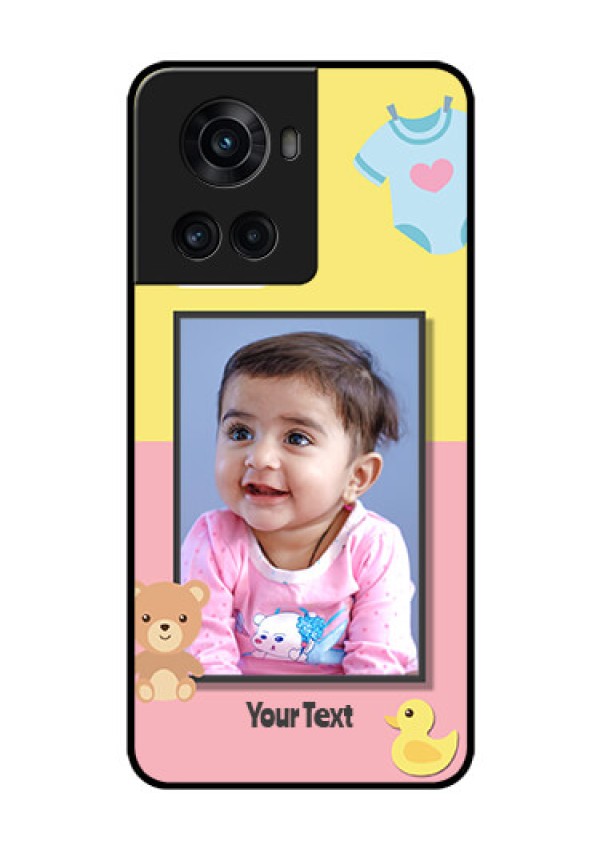 OnePlus 10R 5G Photo Printing on Glass Case - Kids 2 Color Design