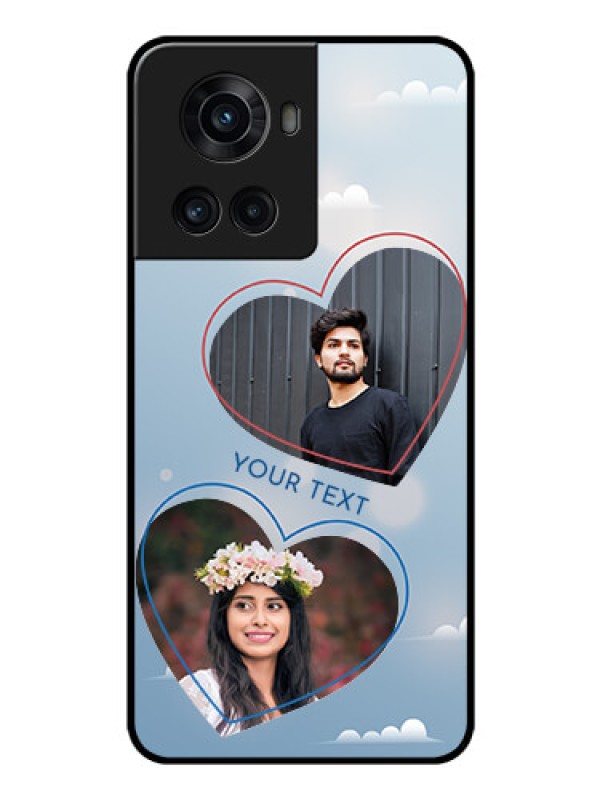 Custom OnePlus 10R 5G Custom Glass Mobile Case - Blue Color Couple Design