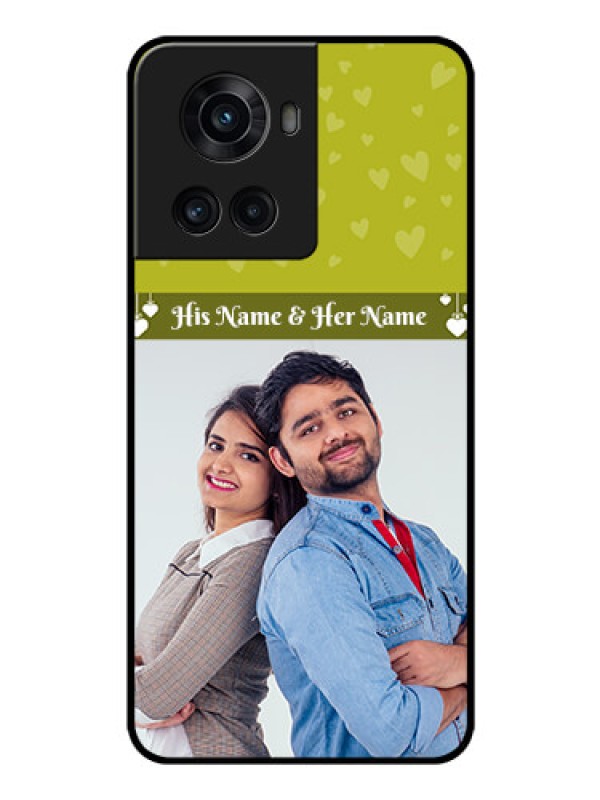 Custom OnePlus 10R 5G Custom Glass Phone Case - You & Me Heart Design