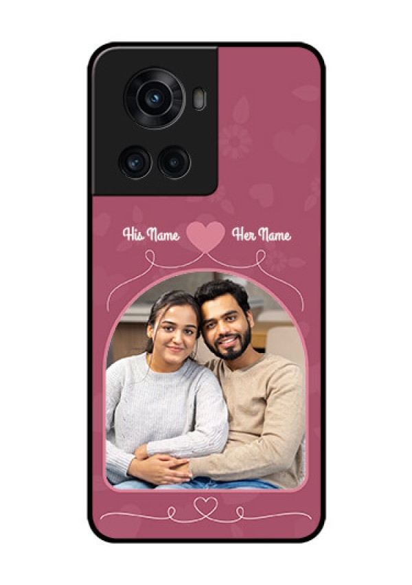 OnePlus 10R 5G Photo Printing on Glass Case - Love Floral Design