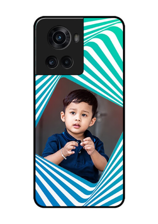 OnePlus 10R 5G Personalized Glass Phone Case - Abstract Spiral Design