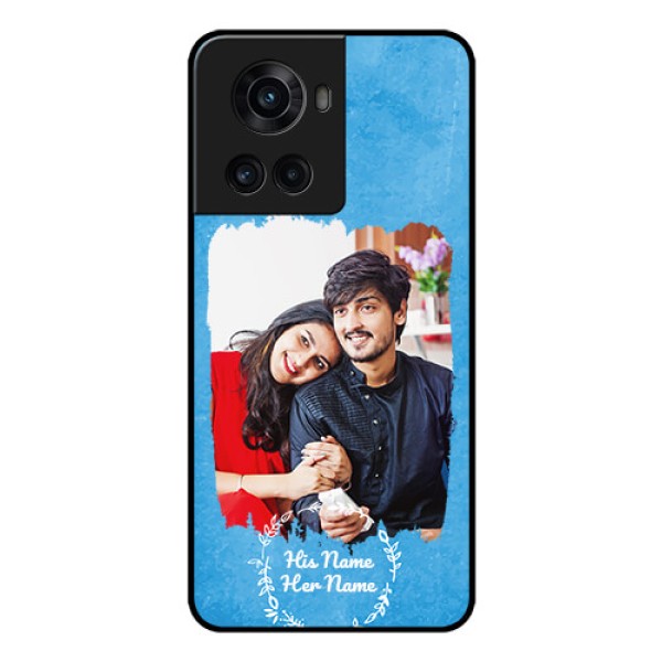 OnePlus 10R 5G Custom Glass Phone Case - Blue Color Vintage Design OnePlus 10R 5G Custom Glass Phone Case - Blue Color Vintage Design