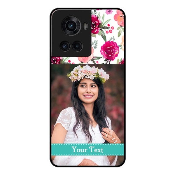 OnePlus 10R 5G Custom Glass Phone Case - Watercolor Floral Design OnePlus 10R 5G Custom Glass Phone Case - Watercolor Floral Design