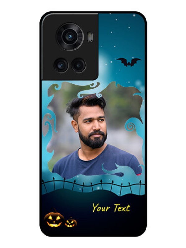 Custom OnePlus 10R 5G Custom Glass Phone Case - Halloween frame design