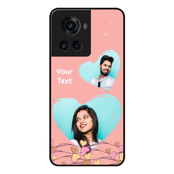 OnePlus 10R 5G Custom Glass Mobile Case - Love Doodle Design