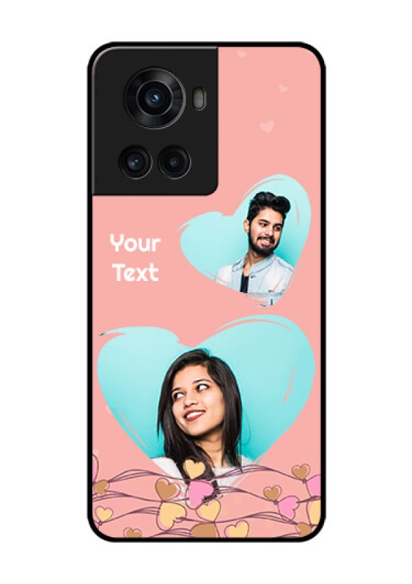 OnePlus 10R 5G Custom Glass Mobile Case - Love Doodle Design