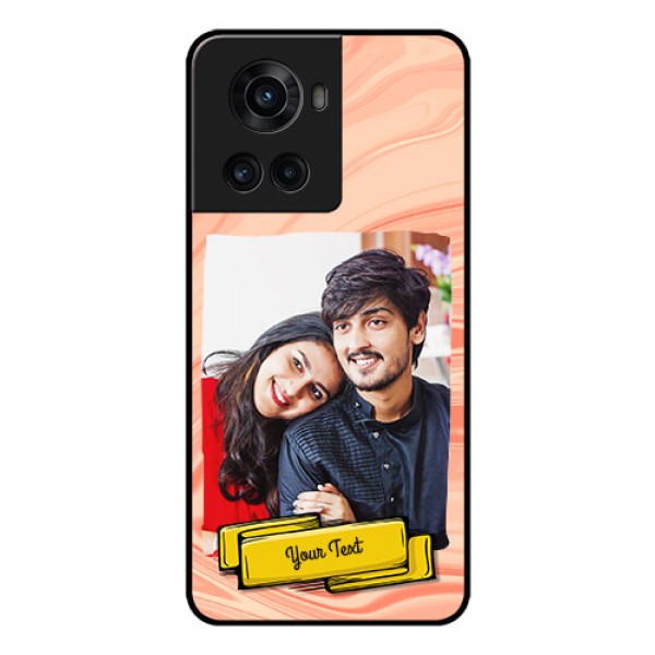 OnePlus 10R 5G Personalized Glass Phone Case - Marble Texture Design OnePlus 10R 5G Personalized Glass Phone Case - Marble Texture Design