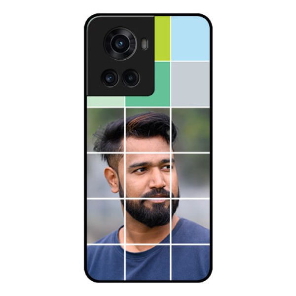 OnePlus 10R 5G Photo Printing on Glass Case - with white box pattern OnePlus 10R 5G Photo Printing on Glass Case - with white box pattern