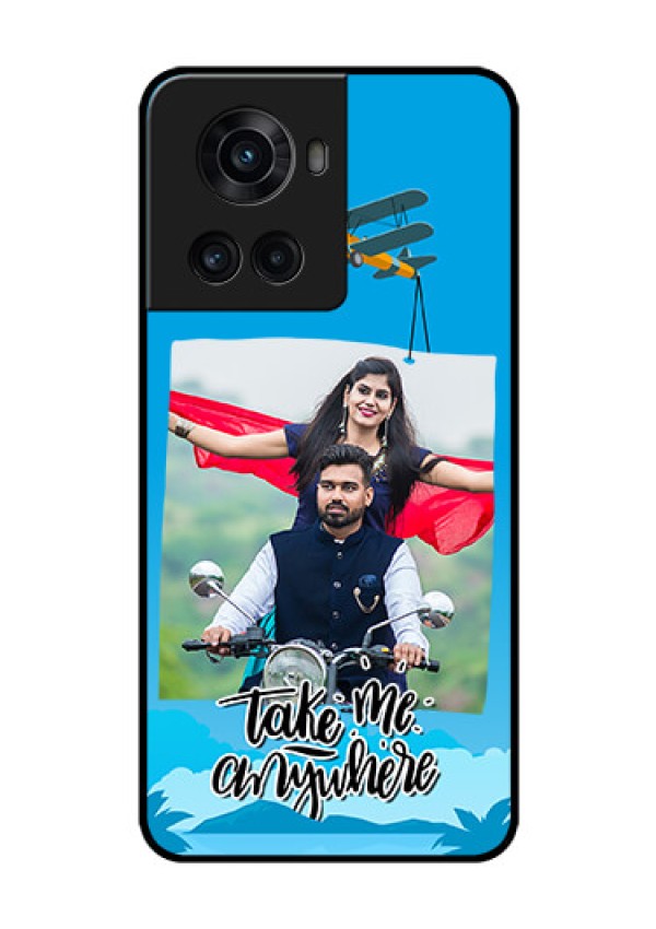 OnePlus 10R 5G Custom Glass Mobile Case - Traveller Design