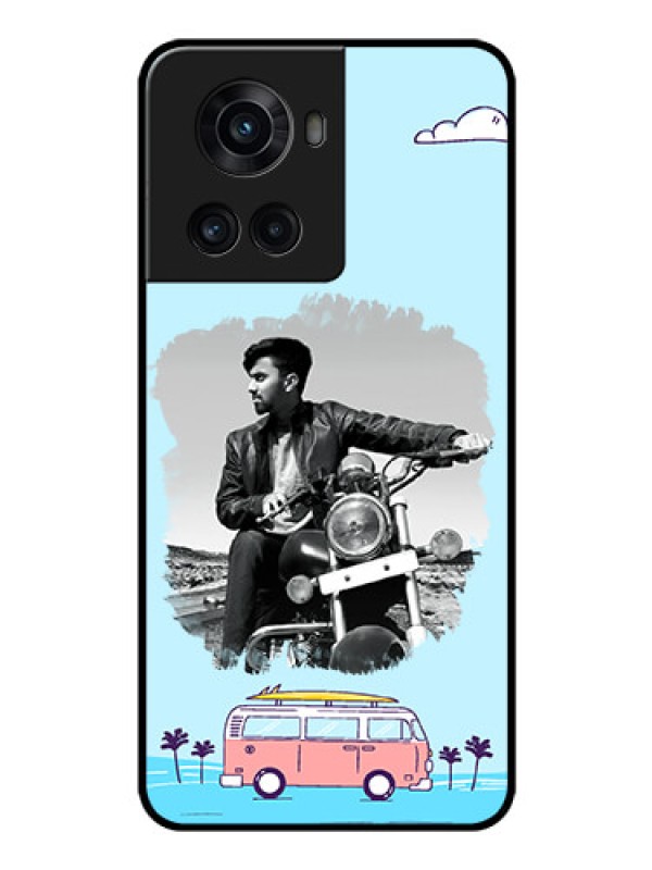 Custom OnePlus 10R 5G Photo Printing on Glass Case - Travel & Adventure Design