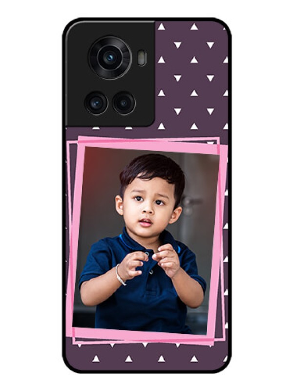 Custom OnePlus 10R 5G Custom Glass Mobile Case - Triangle Pattern Dotted Design