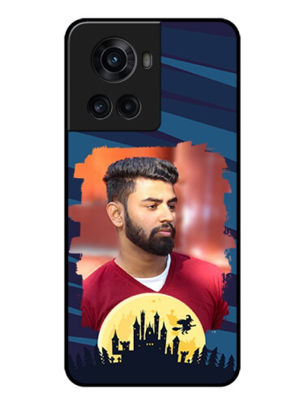 Custom OnePlus 10R 5G Photo Printing on Glass Case - Halloween Witch Design