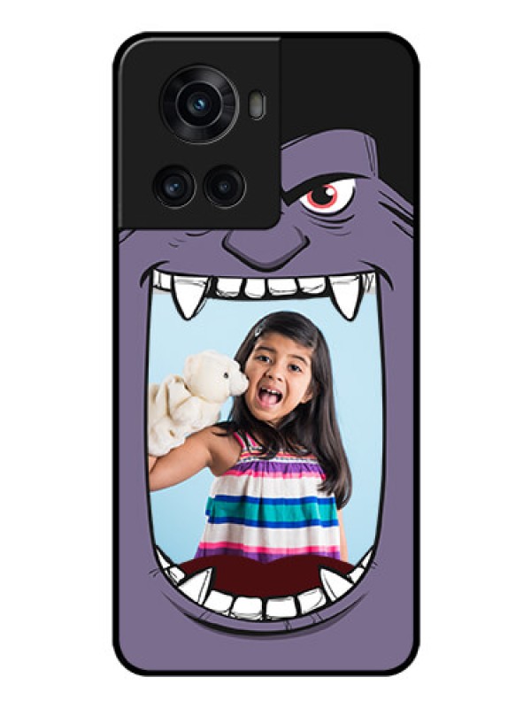 Custom OnePlus 10R 5G Custom Glass Phone Case - Angry Monster Design