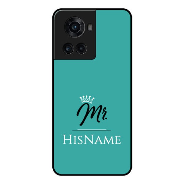 OnePlus 10R 5G Custom Glass Phone Case Mr with Name