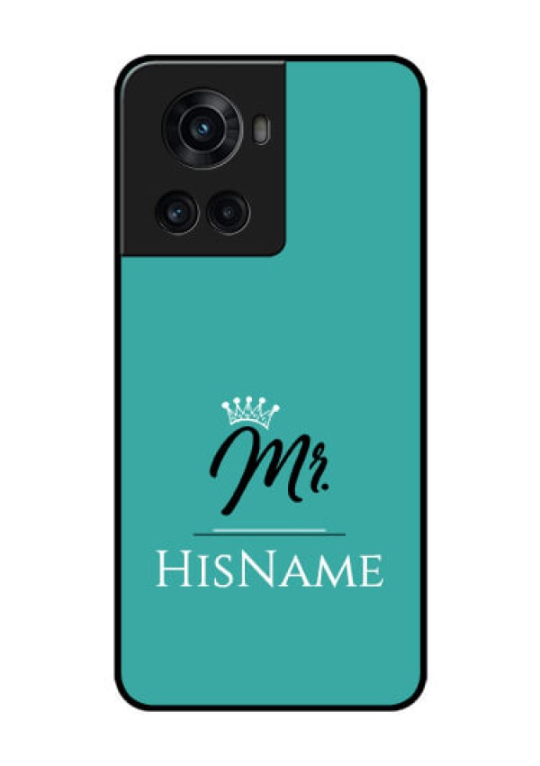 OnePlus 10R 5G Custom Glass Phone Case Mr with Name