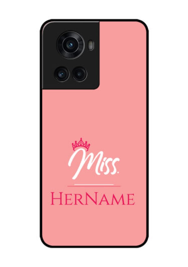 OnePlus 10R 5G Custom Glass Phone Case Mrs with Name
