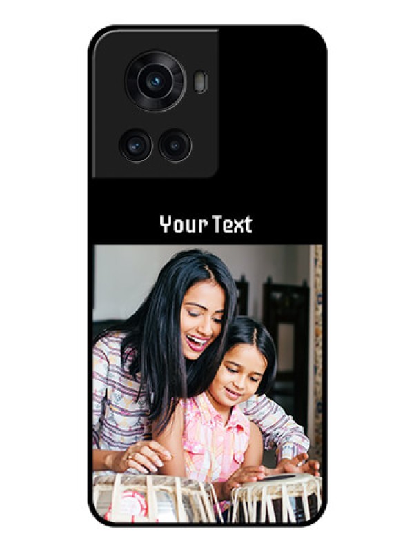 Custom OnePlus 10R 5G Photo with Name on Glass Phone Case