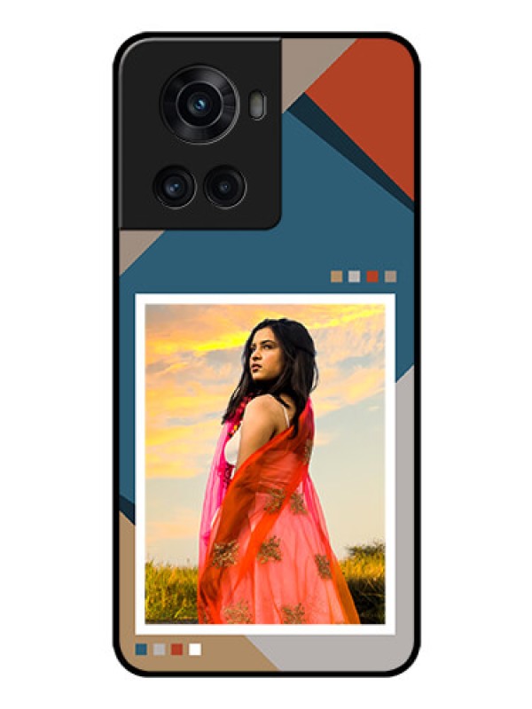 Custom OnePlus 10R 5G Personalized Glass Phone Case - Retro color pallet Design
