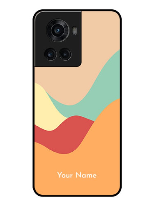 Custom OnePlus 10R 5G Personalized Glass Phone Case - Ocean Waves Multi-colour Design