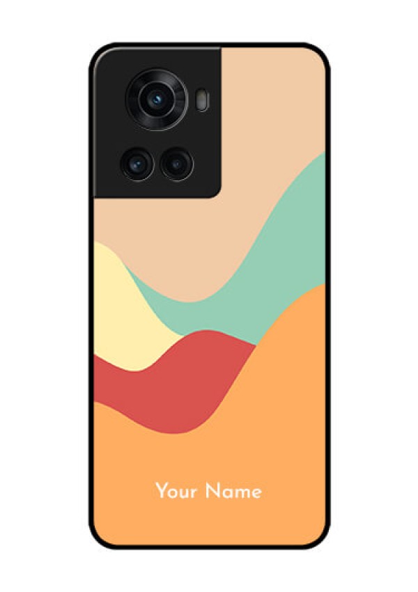 OnePlus 10R 5G Personalized Glass Phone Case - Ocean Waves Multi-colour Design