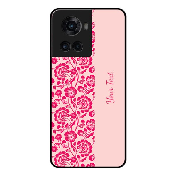 OnePlus 10R 5G Custom Glass Phone Case - Attractive Floral Pattern Design