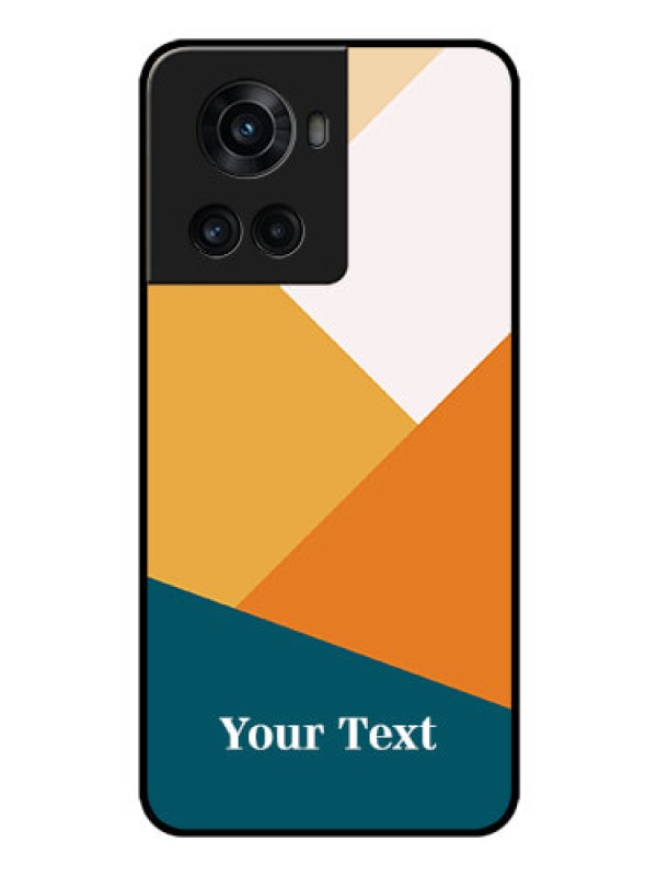 Custom OnePlus 10R 5G Personalized Glass Phone Case - Stacked Multi-colour Design