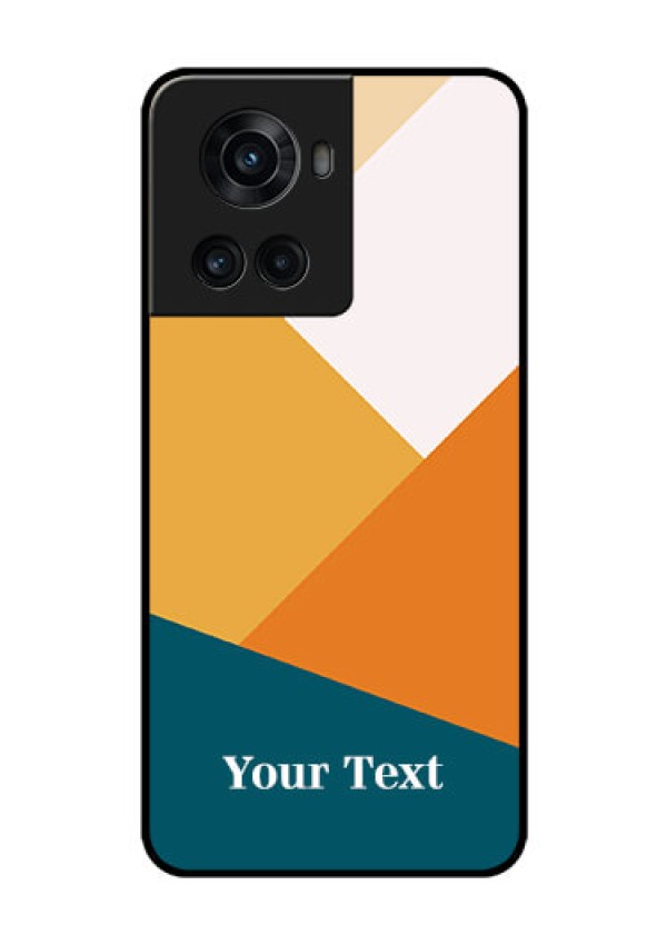 OnePlus 10R 5G Personalized Glass Phone Case - Stacked Multi-colour Design