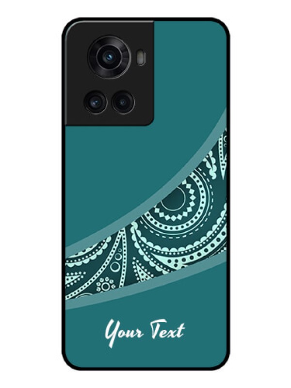 Custom OnePlus 10R 5G Photo Printing on Glass Case - semi visible floral Design