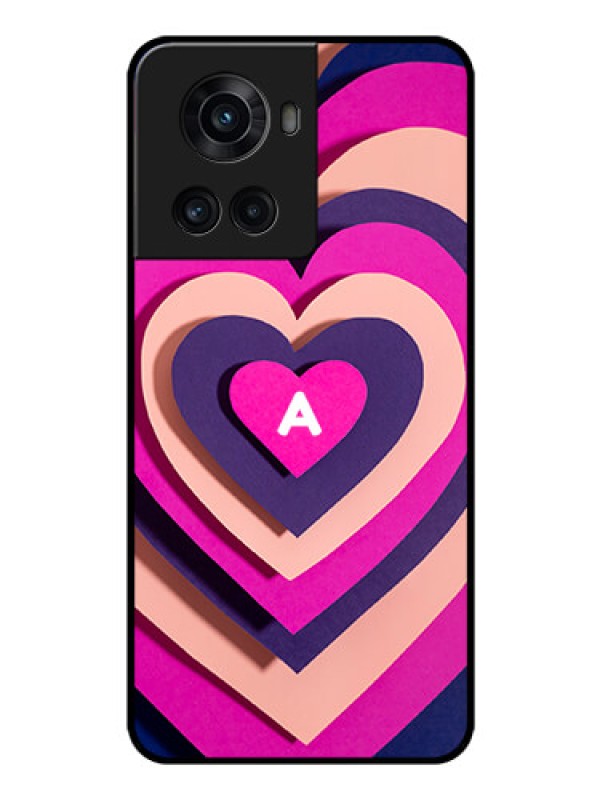 Custom OnePlus 10R 5G Custom Glass Mobile Case - Cute Heart Pattern Design