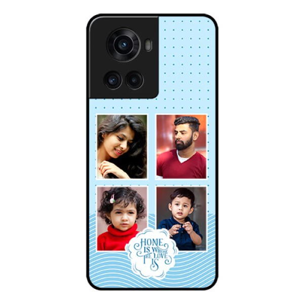 OnePlus 10R 5G Custom Glass Phone Case - Cute love quote with 4 pic upload Design OnePlus 10R 5G Custom Glass Phone Case - Cute love quote with 4 pic upload Design