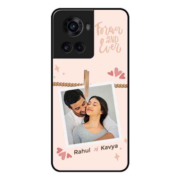 OnePlus 10R 5G Custom Glass Phone Case - Forever and ever love Design OnePlus 10R 5G Custom Glass Phone Case - Forever and ever love Design
