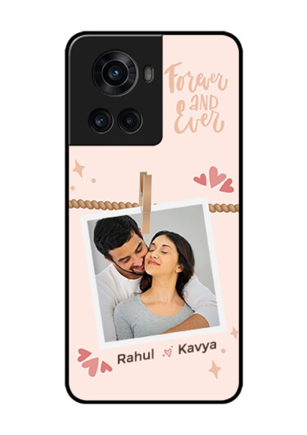 OnePlus 10R 5G Custom Glass Phone Case - Forever and ever love Design
