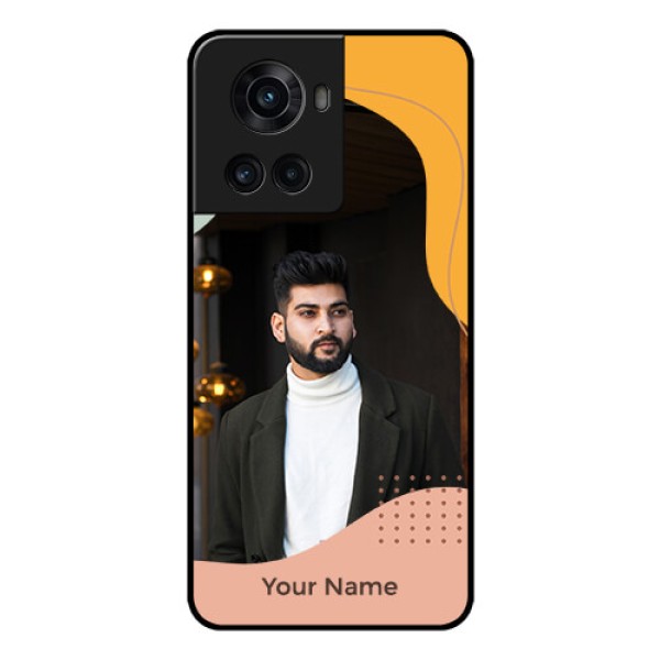 OnePlus 10R 5G Personalized Glass Phone Case - Tri-coloured overlay design OnePlus 10R 5G Personalized Glass Phone Case - Tri-coloured overlay design