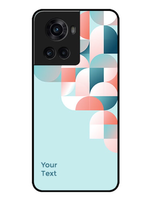 Custom OnePlus 10R 5G Custom Glass Phone Case - Stylish Semi-circle Pattern Design