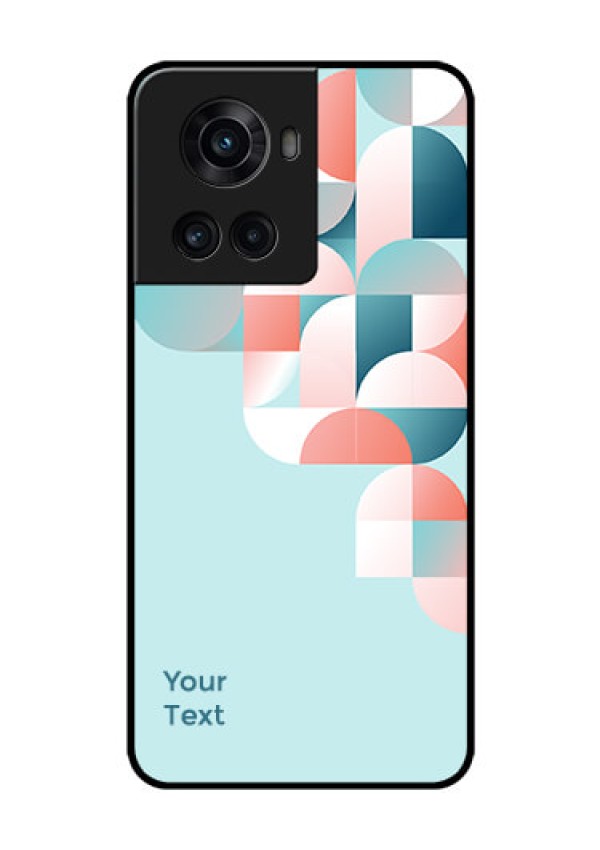 OnePlus 10R 5G Custom Glass Phone Case - Stylish Semi-circle Pattern Design
