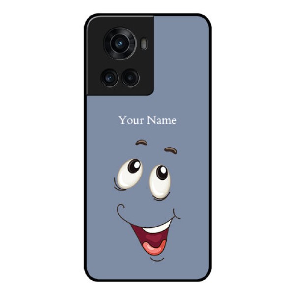 OnePlus 10R 5G Photo Printing on Glass Case - Laughing Cartoon Face Design OnePlus 10R 5G Photo Printing on Glass Case - Laughing Cartoon Face Design