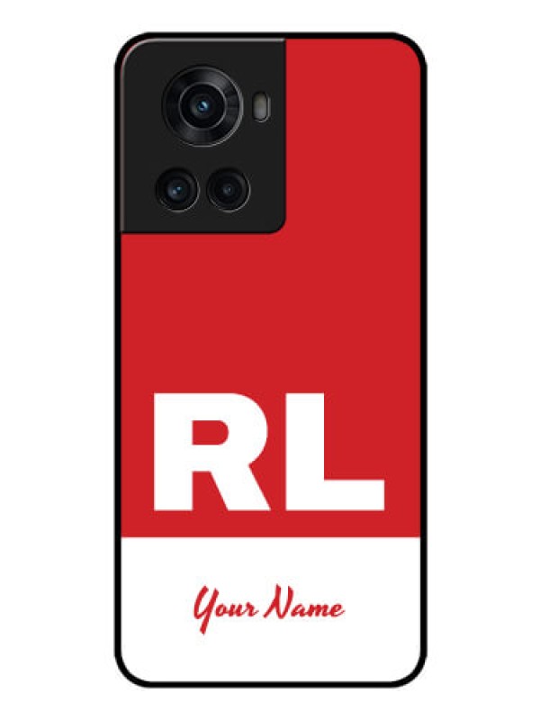 Custom OnePlus 10R 5G Personalized Glass Phone Case - dual tone custom text Design